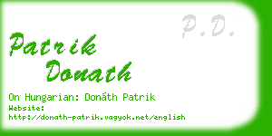 patrik donath business card