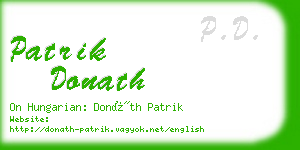 patrik donath business card